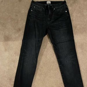 J Crew black washed skinny jeans
